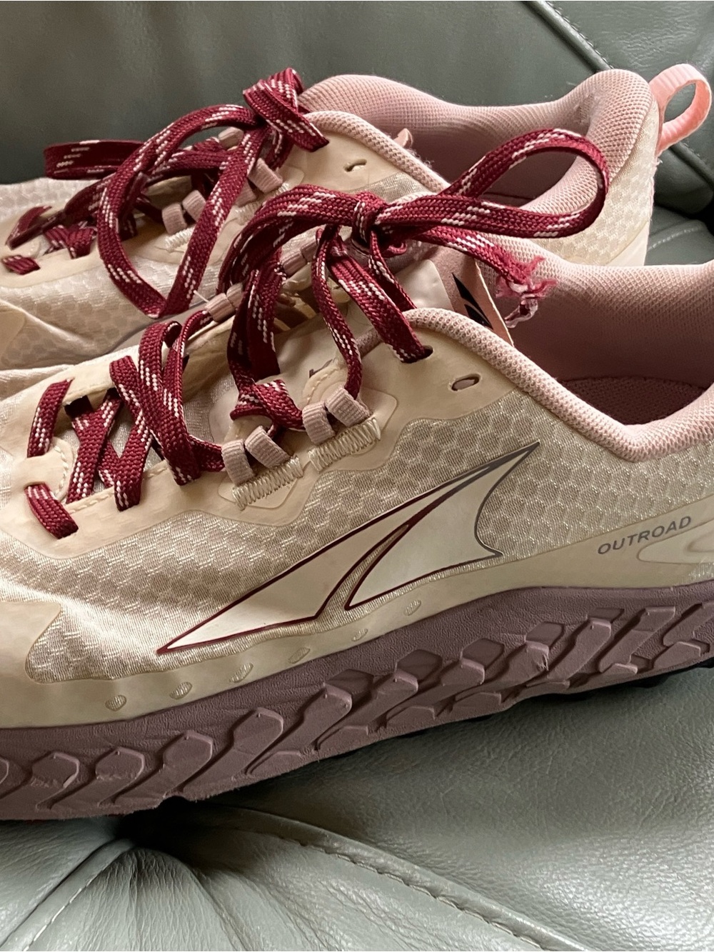 Altra Outroad Trail Running Shoes - Light Pink with Berry Accents